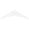 Ekena Millwork Pitch Bordeaux Architectural Grade PVC Gable Pediment, 60"W x 17 1/2"H x 1"P (7/12) GPP060X018X100BOR - alternate 4